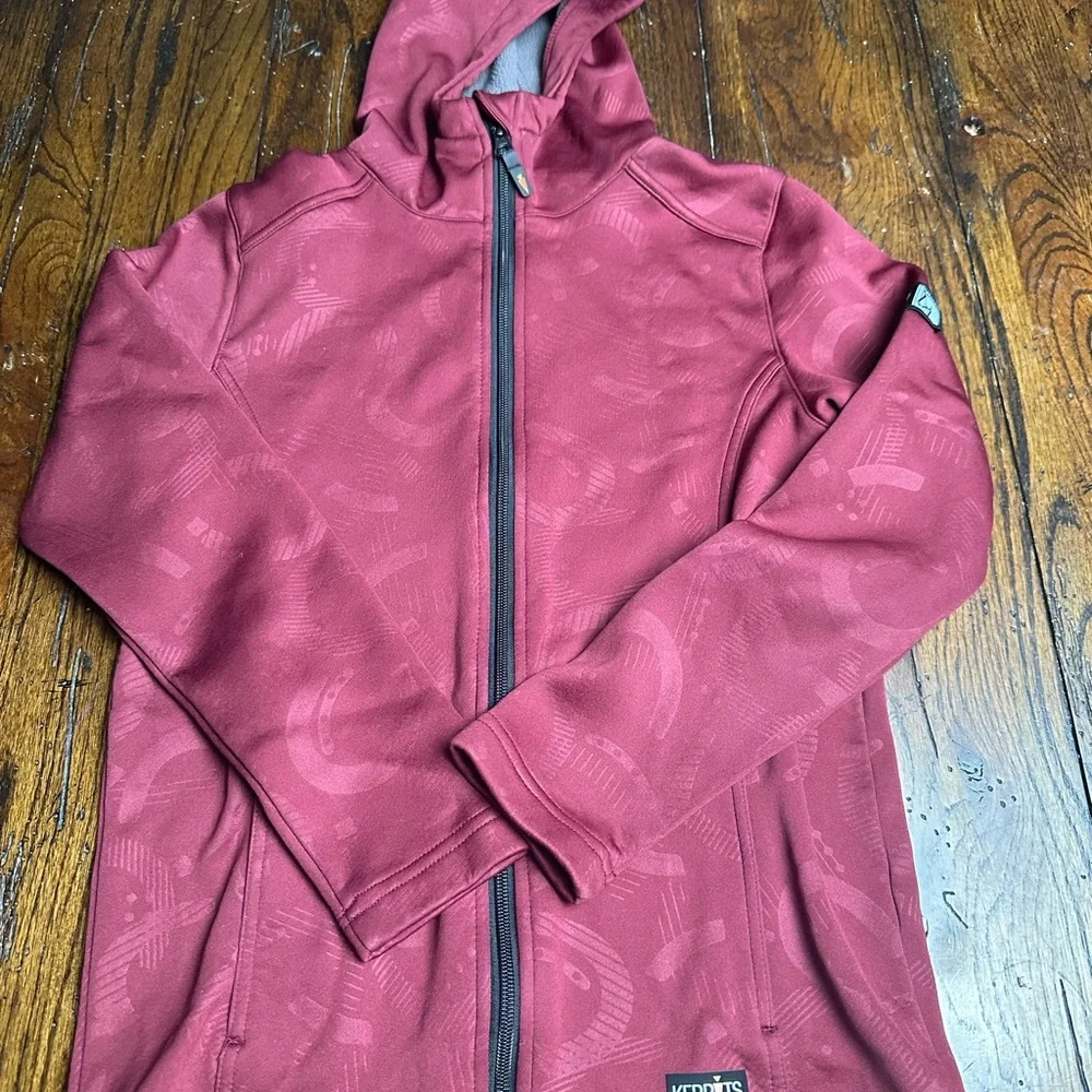 Maroon Girls Equestrian‎ Kerrits Coat XL Horseshoe Pattern